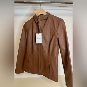 NWT- Cole Haan
Wing Collar Leather Jacket XS